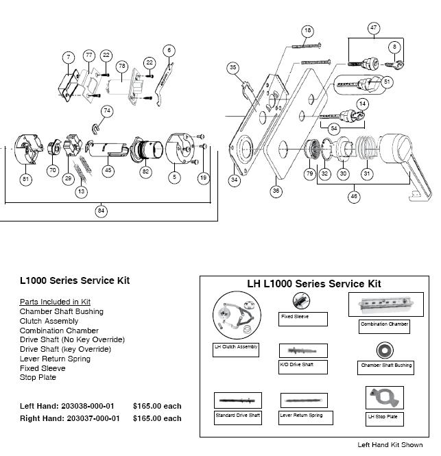 Simplex L1000 Series Parts